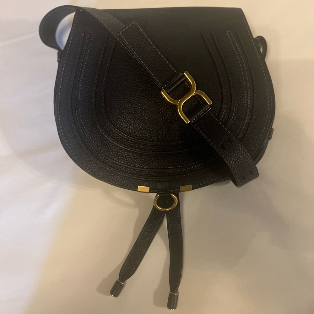 CHLOE Marcie Saddle Bag in Grained Leather